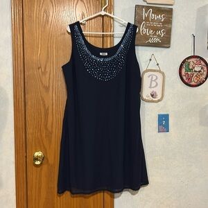 Monroe & Main Navy Blue Sleeveless Dress - Women’s Size 1X
